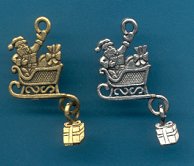 Santa Sleigh Charm