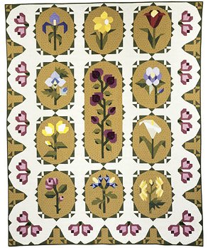 Bed of Flowers Quilt Pattern 6151