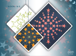 Westalee Design Starry Night 4pc Star Template Block Set 1