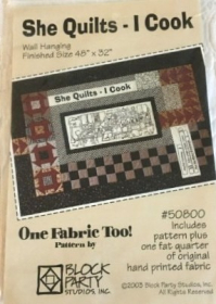 She Quilts – I Cook Pattern/Panel