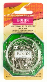 Bohin Curved Safety Pins 28mm - 100/pkt