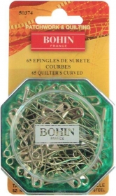 Bohin Curved Safety Pins 39mm - 65/pkt