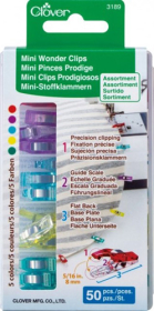 Mini Wonder Clips Assorted 50/pkt by Clover