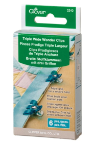 Triple Wide Wonder Clips 6/pkt by Clover