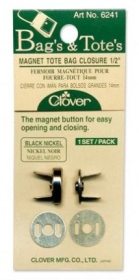 Magnetic Snap Closures 1/2" Black Nickel - Clover