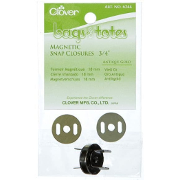 Magnetic Snap Closures 3/4" Antique Gold - Clover