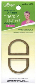 D-Rings 1" Satin Bronze - Nancy Zieman - Clover