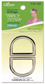D-Rings 1 1/4" Glossy Nickel - Nancy Zieman - Clover