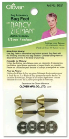 Bag Feet 1/2" Satin Bronze - Nancy Zieman - Clover