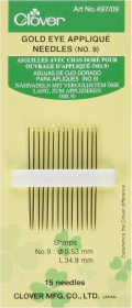 Gold Eye Appliqué Needles by Clover
