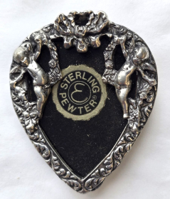 Elias Frame Brooch - Sterling Pewter with Cherubs