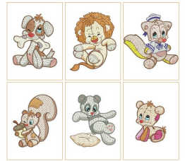 Hatched in Africa - Patchwork Animal Friends 4" x 4" & 5" x 7"