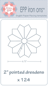 2" Pointed Pentagon 100/pkt EPP Iron Ons by Hugs 'n Kisses