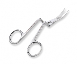 Famore Fine Point Double Curved Machine Embroidery Scissors 4.5in