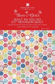 Quilt As You Go 2 1/2" Hexagon Quilt Pattern by Daisy & Grace for Missouri Star Quilt Company