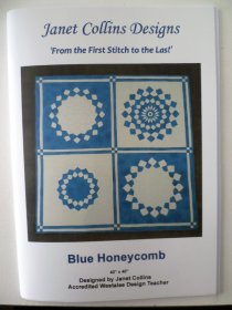Blue Honeycomb Quilt Pattern - Janet Collins Designs