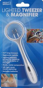 LED Lighted Tweezer & Magnifier - Mighty Bright