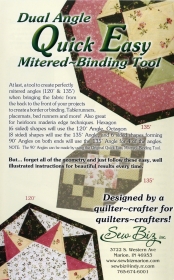 Dual Angle Quick Easy Mitered-Binding Tool