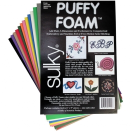 Sulky ® Puffy Foam ™ - 2mm 12 Assorted Colours