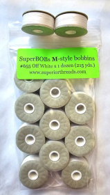 Superior Threads SuperBOBS M-Style - 215 yds - The Bottom Line Thread  12/pkt