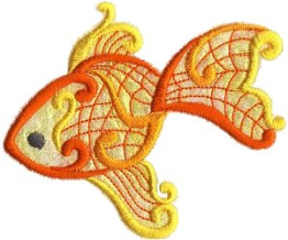 All Sorts Embroidery - Fantasy Fish with Angelina Fibre