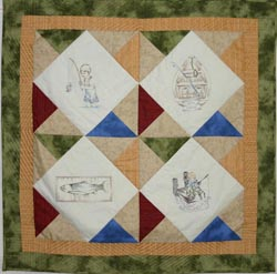 Gone Fishing Lap Rug by Julie Hall