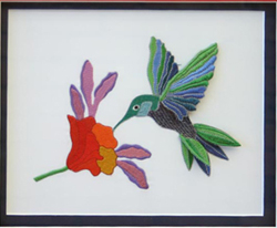 Hummingbird Stumpwork by Julie Hall
