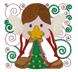 Mylar Curly Christmas with Applique CD - Purely Gates