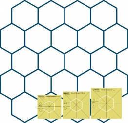 Set of 3 - Simple Hexagons
