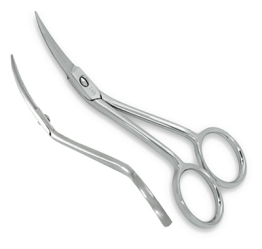 Mini Double Curved Machine Embroidery Scissors - Famore Cutlery 748C