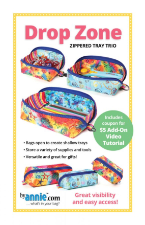 Drop Zone Zippered Tray Trio Pattern - By Annie