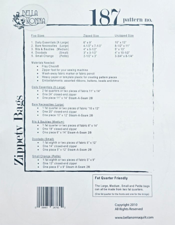 Zippety Bags by Bella Nonna