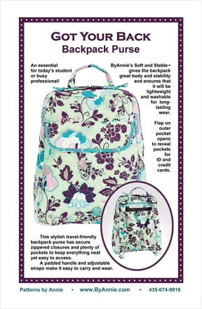 Got Your Back Backpack Pattern - By Annie