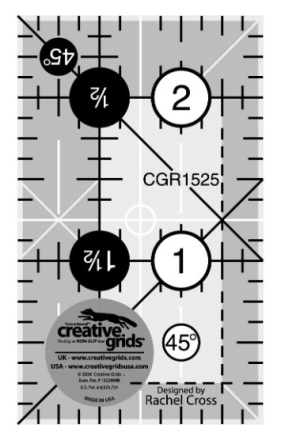 Rectangle Quilt Ruler 1 1/2" x 2 1/2" - Creative Grids