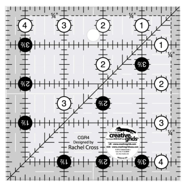 Quilt Ruler 4.5" Square - Creative Grids