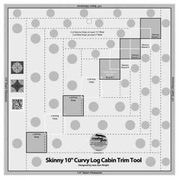 Skinny 10" Curvy Log Cabin Trim Tool by Creative Grids