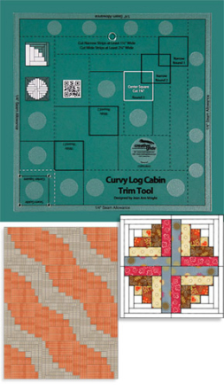 8" Curvy Log Cabin Trim Tool - Creative Grids