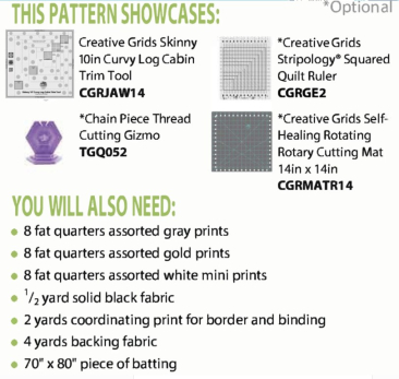 Silver and Gold Quilt Pattern - Cut Loose Press