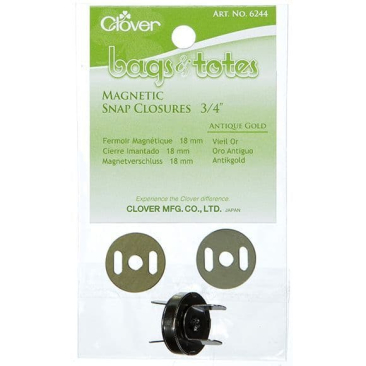 Magnetic Snap Closures 3/4" Antique Gold - Clover