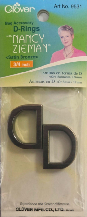 D-Rings 3/4" Satin Bronze - Nancy Zieman - Clover