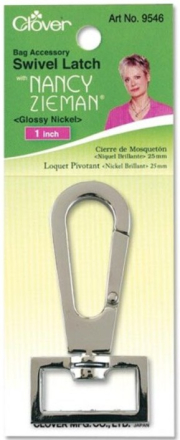Swivel Latch 1" Glossy Nickel - Nancy Zieman - Clover