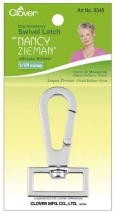 Swivel Latch 1 1/4" Glossy Nickel - Nancy Zieman - Clover
