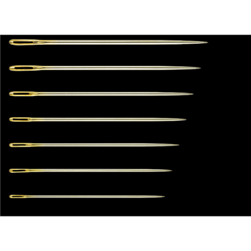 Gold Eye Embroidery Needles #3/9 by Clover
