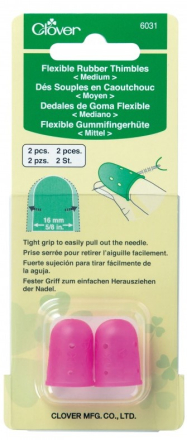 Clover Flexible Rubber Thimbles Medium