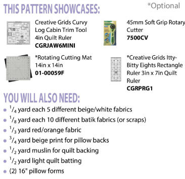 Yin and Yang Pillow Pair Pattern - Cut Loose Press