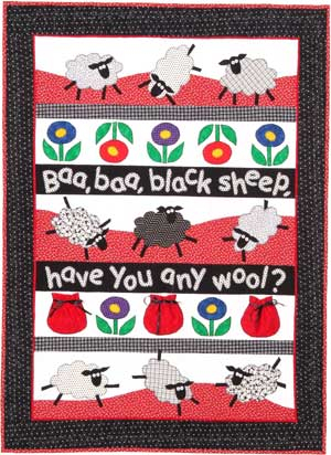 Baa, Baa, Black Sheep Quilt Pattern - By Annie