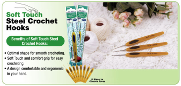 Soft Touch Steel Crochet Hook by Clover