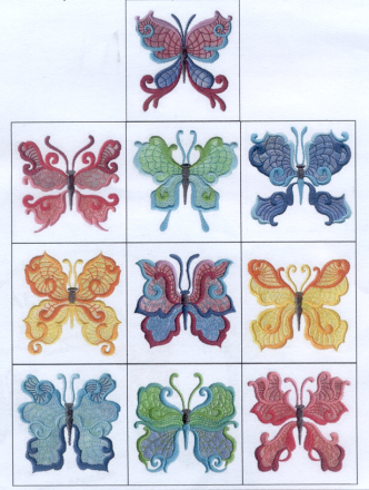 All Sorts Embroidery - Fantasy Butterflies with Angelina Fibres