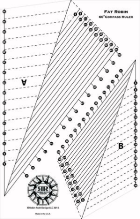 Fat Robin Mariner's Compass Book and 60˚ Compass Ruler