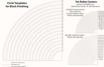 Fat Robin Mariner's Compass Book and 60˚ Compass Ruler